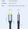 Kable TOC USB C Typec 3.1 Gen2 10 Gbps 100W Szybkie Przewód Dane USB-C Kabel typu C dla Samsung S20 MacBook iPad Huawei Xiaomi