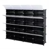 Food Processing Equipment 8-Tier Portable 64 Pair Shoe Rack Organizer 32 Grids Tower Shelf Storage Cabinet Stand Expandable for Heels, Boots, Slippers Black