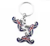 Porte-clés Style britannique barbe pendentif cadeau faveur voiture Royaume-Uni drapeau affaires étrangères cadeaux drapeaux américains porte-clés dd139