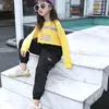 Coole Mädchen Anzug Herbst Cargo Hosen 9 10 11 12 13 Jahre Mädchen Kleidung Elastische Taille Hosen Teenager Kinder Casual jogger Hosen 210306