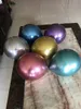 50 pçs/conjunto Ballon Atacado Metal Brilhante Pérola Látex Balões Grosso Cromado Cores Metálicas Bolas de Ar Globos Decoração de Festa de Aniversário 0042