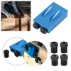 15 Degree Pocket Hole Jig Woodworking Guide Set Hole Puncher Oblique Drill Angle Hole Locator Bits DIY Carpentry Tools 611 S2
