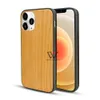 Aangepaste gravure blanco houten telefoonhoesjes voor iPhone 11 12 13 14 x xs max xr 8 7 6 plus bedek natuur gesneden houten bamboe kast terug shell groothandel