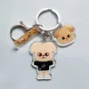 KPOP Stray Kids Cartoon Keychain Samma Skzoo Acrylic Dubbelsidig Keychain Tillbehör Hängsmycke Smycken G1019