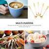 Spoons 8Pcs Stainless Steel Flower Shape Dessert Stirring Coffee Kitchen Gadgets