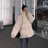 Вне сезона оформление женщины зимняя хлопка мягкая одежда вниз куртка короткая корейская версия свободная 211018