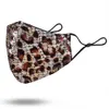 2022 moda adulto criativo leopardo impressão personalizada algodão filtro pm2.5 pano de pano à prova de poeira máscara de lavar