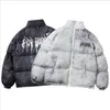 Männer Hip Hop Oversize gepolsterte Bomberjacke Mantel Streetwear Graffiti Jacke Parka Baumwolle Harajuku Winter Daunenjacke Mantel Outwear 210916