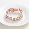 Bracciale cremazione per ceneri in acciaio inossidabile catena a maglie in oro rosa Memoriale per animali domestici umani Urna braccialetto con ciondolo da uomo Q0720