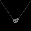 Real 925 Sterling Silver Handcuff Menottes Pendant Necklace For Men Women France Dinh Van Jewelry 64 R2