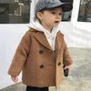 Moda çocuk yün kat Sonbahar Kış Boys bebek ceket dış giyim yürümeye başlayan çocuk orta uzunluk rüzgar kırıcı palto çocuk kıyafetleri5687451