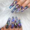 Gold Silver Irregular Aluminum Foil Paper Nail Art Sticker 3D Glitter DIY Nail Decoration Colorful Bronze Stickers Nail Art Metal Foil