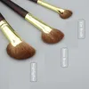 Pinceau de maquillage ombre surligneur en forme d'éventail de luxe - 3 tailles poudre bronzante fard à joues nez/ombre à paupières outils cosmétiques