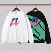 다채로운 편지 인쇄 망 여성 후드 클래식 디자이너 까마귀 스웨터 고품질 남성 여성 streetwear m-2xl