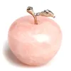 Naturalna róży Crystal Apple Figurine Craft Decoration AVG.1.77Inches