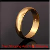 Gouden ringen met "18K" Stempel Real Vergulde Vrouwen / Mannen Sieraden Klassieke Bruiloft Band Ringen Maat 5-12 OL9Z1 Qkcur