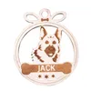 Juldekorationer Dekoration Pet Pendant Listing Trä Trä Hängande Ornament DIY Hundnamn Släpp heminredningsår