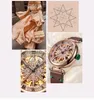 2020 полые автоматические механические женщины роскошные дамы кожаные браслеты часы женские полные алмазные часы водонепроницаемые