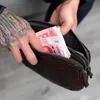 HBP AETOO Handgefertigte Handtasche für Männer, große Kapazität, mehrere Karten, Handtasche, männlich, Kopfschicht aus Rindsleder, lange Handtasche