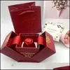 Подарочные мероприятия праздничные поставки Gardengift Wrap Rose Ring Box Congeding Moin Demoration