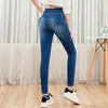 LEIJIJEANS arrivée taille haute décontracté long jeans mode côté zip haute rue confortable dames grande taille femmes jeans 9198 210302