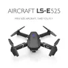 E525 4K Singel/Dual Camera RC DRONS Quadrocopter UAV WiFi FPV Huvudlöst läge HD Remote Control Foldbar Mini Drone E88 Pro