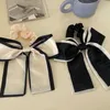 여자 scrunchie 리본 탄성 머리 밴드 활 스카프 인쇄 머리 밴드 여자를위한 숙녀 헤어 로프 넥타이 헤어 액세서리