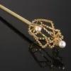 Hair Clips & Barrettes Bling Crystal Scepter Wand Gold Silver Color Tiaras And Crowns Sceptre King Queen Wedding Pageant Party Cos260n