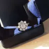 Женское кольцо с простым бриллиантом HBP «Подсолнух», 2 карата, серебро 925 пробы, 18-каратное высокоуглеродистое золото, 289m