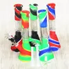 Percolateurs Perc Hookahs Silicone Bong Tuyau d'eau avec bols en verre de 14 mm Tuyaux de fumée multicolores mâles Récupérateurs de récupération