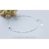 (Tak cienki) w 100% prawdziwy. 925 Sterling Fine Jewelry Geometryczne Kwadratowe Kostki Koraliki Anklet Bransoletka GTLS509