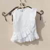 Girls Summer Blouse Teenage School Girls Tops and Blouses Cotton White Shirt for Girl Solid Red Shirts Children Clothing 210225