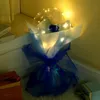 Valentines Day LED Balloons Light Luminous Bobo Ball Balloon Flashing Light Rose Bouquet lover Gifts for Birthday Wedding Party GC72