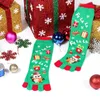 Socken Strumpfwaren Weihnachten Frauen Weiche Baumwollmischung Lounge Winter Warme Damen Multi Farbe Finger Socking Geschenk Weihnachten lustig für 6 Arten