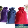 10st 3 Color Party Favor Bag Wedding Candy Väska Souvenir Presentpåse påsar Velvet Bundle Baby Shower Retur Gifts