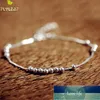 Braccialetti con perline a catena in argento sterling 925 con risguardo per le donne Stile semplice Femme Prevenire l'allergia Gioielli in argento sterling