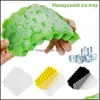 Выпечка кухня, столовая Home Gardengrid Honeycomb Ice Cube Trays со съемными крышками Силикагель для выпечки плесени моды с доставкой 2021 K