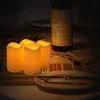 2pcs Flickering Flameless Resin Pillar Led Candle Lights With 6 Hour Timer Led Candles Valentine's Day Party De jllVeC