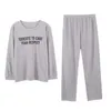 Pigiama da uomo primavera e autunno Set pigiama di cotone Set pigiama da uomo casual a maniche lunghe Plus Size M-2XL Sleepwear 210901