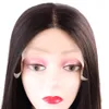 Syntetyczna koronkowa peruka z przodu proste włosy HD przezroczyste koronkowe naturalne blond Ombre Kolor środkowy część dla kobiet według ikonfactory mody Direc