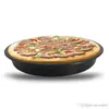 6/7/8/9/10 polegadas Pizza placa rodada prato pizza bandeja bandeja de comida de alimento aço carbono molde não-vara ferramenta de cozimento molde de cozimento pan xvt0874