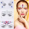 Visage Bijoux Gemmes Sirène Tatouage Temporaire Autocollants Prom Party Décor Acrylique Cristal Autocollant Body Art Décoration pour Concert Rave Festival