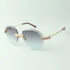 Direct s designer sunglasses 3524027 with micro-paved diamond metal wire temples and cut lens glasses size 18-140 mm204g