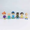 Cocomelon Family Friends 6 SZTUK Action Figures Pack Jojo Family Charakterów Lalki Zabawki Zabawki Wyposażony w JJ Boy Cody Nina Yoyo TomTom Collection Models Cake Ornament G6004CZ