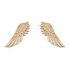 1 paire de broches de feuilles d'arbre délicates épingles pour femmes hommes Vintage wings elk ailes de paume cristal jean shirts costume broche revers rétro broche
