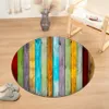 Wood Grain Round Carpet Computer Chair cushion Kids Room Bedroom Rug Living Room 3D pattern Decorative Floor Bedside Mat 210317