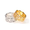 Conjunto completo de Diamond Gold Cuban anel de ouro CZ