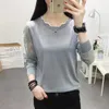 OHCLOTHING Spitze Pullover weibliche Bottom Bluse Langarm Lose Frühling Dünne Gestrickte Trend 210922