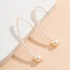 Classic Elegant Full Simulated Pearl Drop Earrings for Women Gift Bijoux Kpop Ear Jewelry Pendientes