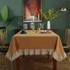 Tischtuch Wortzählung Baumwollgewebe waschbare Tischdecke für Hochzeitsfeier Essningbankett Dekoration Luxuriou Cover